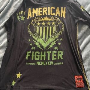 American Fighter Black Tee with Gold Accents